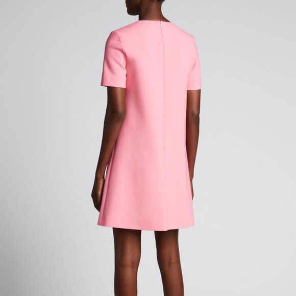 *$2190 NEW OSCAR DE LA RENTA CARNATION PINK FLOWER CUT OUT DAY DRESS US 2 - Picture 4 of 7